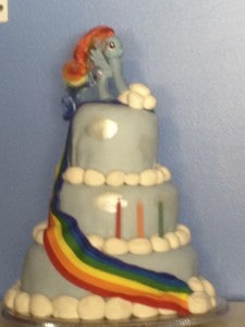 I made this cake for my cousin's daughter's 3rd birthday party.