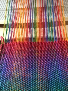 Double Rainbow Scarf in Progress