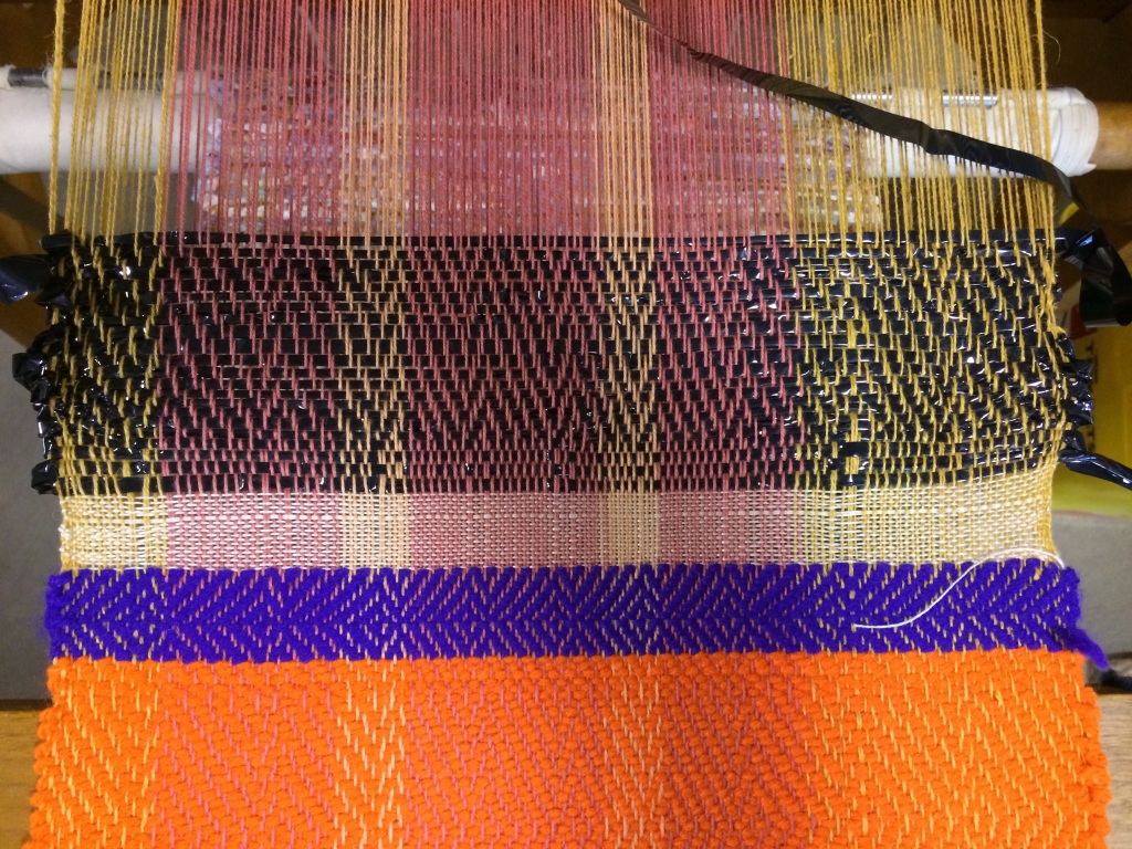 Close up of the VCR-tape weft.