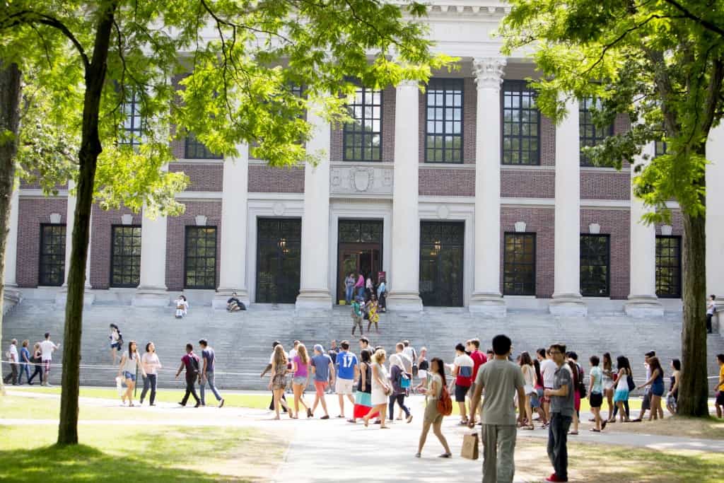 The steps of Widener Library at Harvard University. Rose Lincoln/Harvard Staff Photographer.  Photo courtesy of Harvard Public Affairs & Communications.